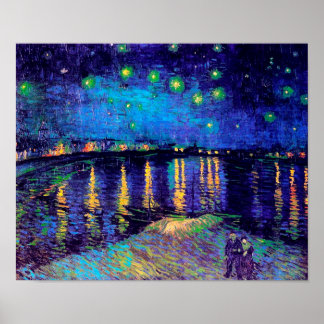 Poster Nuit étoilée sur le Rhône Van Gogh Art