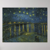 Poster Nuit étoilée sur le Rhône, Vincent van Gogh (Devant)