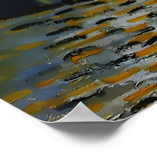 Poster Nuit étoilée sur le Rhône - Vincent van Gogh (Coin)