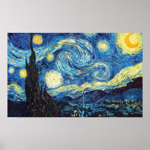 Poster Nuit étoilée - Van Gogh