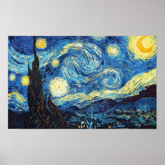 Poster Nuit étoilée - Van Gogh