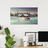 Poster NUIT FROIDE D'HIVER par SHARON SHARPE (Bureau à domicile)