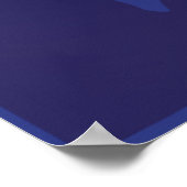 Poster Nuit jour lune minuit bleu (Coin)
