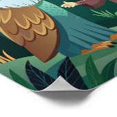 Poster Nuit magique dans la forêt : Boy and Owl (Coin)