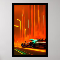 Nuit Neon Race 3000 - Ken Gage Art