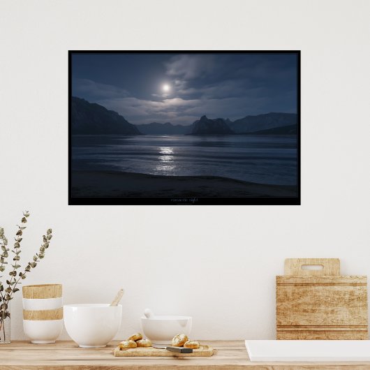 Poster nuit romantique (Cuisine)