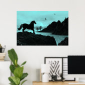 Poster Nuit Sauvage Par Michelle Wilder (Turquoise) (Bureau à domicile)