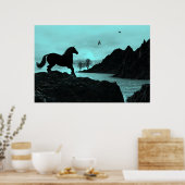 Poster Nuit Sauvage Par Michelle Wilder (Turquoise) (Cuisine)