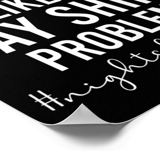 Poster Nuit Shift Peut Drôle Certifié Infirmière Istant (Coin)