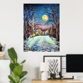 Poster Nuit silencieuse en Suède (Bureau à domicile)