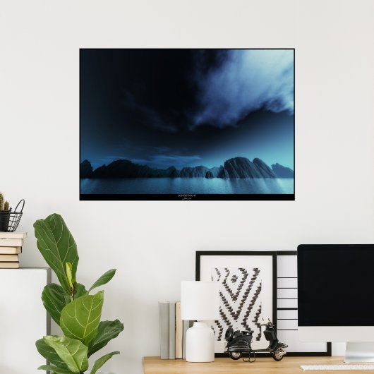 Poster Nuit solitaire (Bureau à domicile)