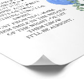 Poster Nuit Tard Boulon Ours Garçon Eucalyptus (Coin)