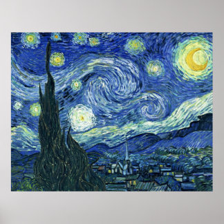 Poster Nuit Van Gogh Starry
