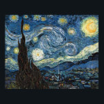 Poster Nuit Van Gogh Starry<br><div class="desc">Vincent Van Gogh Starry Night masterpiece,  vintage artwork on modern day products from Zazilicious</div>