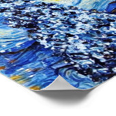 Poster Nuit Van Gogh Starry - Arbre de Noël blanc (Coin)