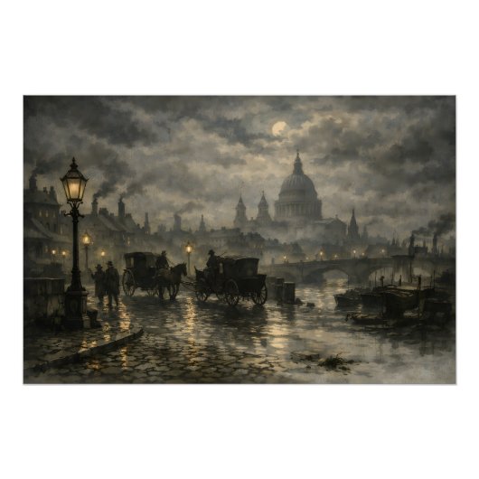 Poster Nuit victorienne à Londres par BurnsInHell (Devant)