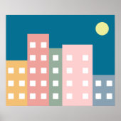 Poster Nuit Ville Scape (Devant)