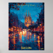 Poster Nuits de Barcelone - Réflexions de la Sagrada Fami (Devant)