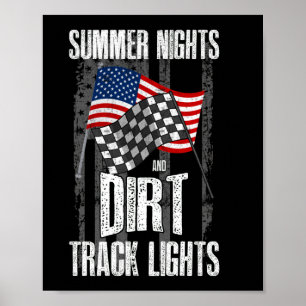 Poster Nuits d'été Dirt Track Lights Racing Motocross