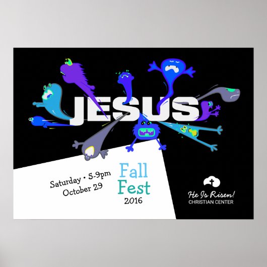 Poster Nuits Jésus effrayantes (Devant)