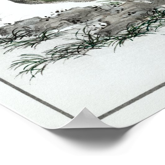 Poster Numata Kashu Peacock et Peony (Coin)