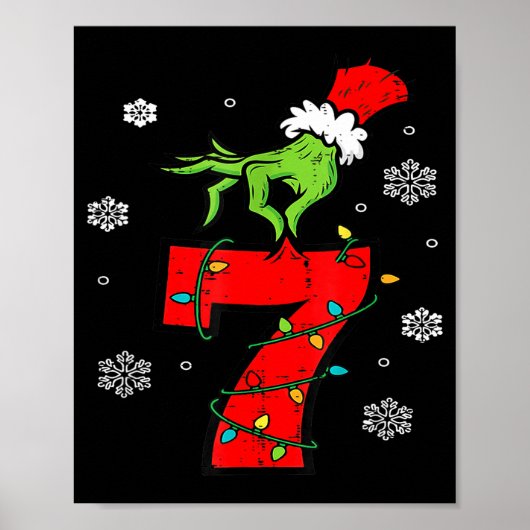 Poster Number 7 Matching 67 Meme 6 7 Christmas Boys Youth (Devant)