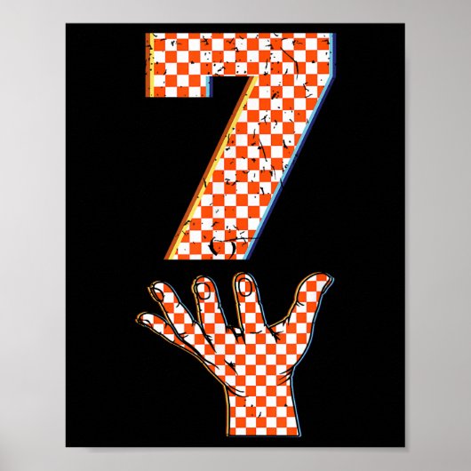 Poster Number 7 Matching 67 Meme Checkered Halloween Cost (Devant)