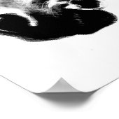 Poster numérique crayon noir blanc cheval (Coin)