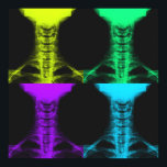 Poster numérique Pop Art X-Ray<br><div class="desc">Le design comporte quatre rayons X numériquement rehaussés de couleur - style pop art!</div>