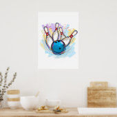 Poster numériquement bowling peint (Cuisine)