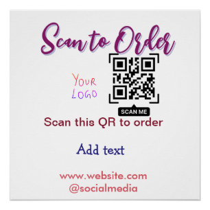Poster numériser pour commander votre code Qr email site