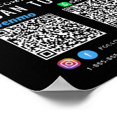 Poster Numériser pour payer Logo CashApp Venmo QR Codes n (Coin)