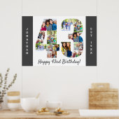 Poster Numéro 43 Collage photo pour le 43e anniversaire (Cuisine)