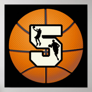 Poster Numéro 5 Basketball et joueurs