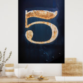 Poster Numéro 5 vintage (Cuisine)