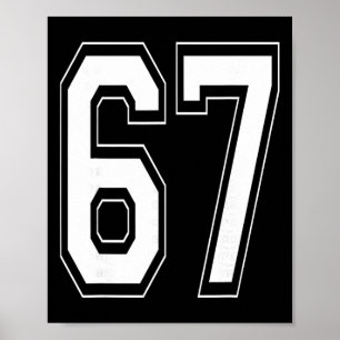 Poster Numéro 67 Maillot de football gras de style univer