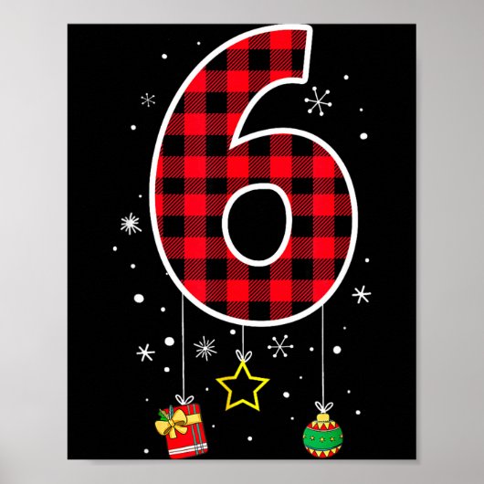 Poster Numéro 6 Citation de Meme Drôle 6 7 Six Sept Noël (Devant)