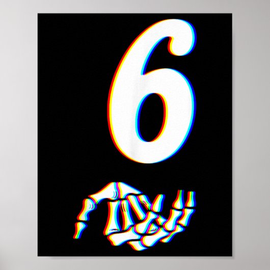 Poster Numéro 6 Main de squelette de meme correspondant 6 (Devant)