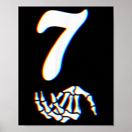 Poster Numéro 7 Main de squelette de Halloween de Meme co (Devant)