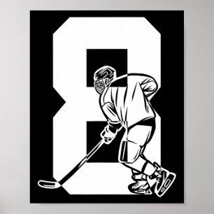 Poster Numéro 8 Ans Hockey sur glace 8e Anniversaire (3)