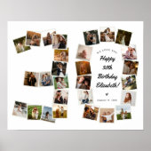 Poster Numéro d'anniversaire 30 Collage photo (Devant)