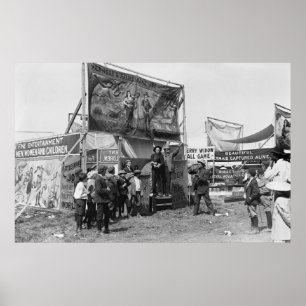 Poster Numéro de cirque de Joe de serpent à sonnettes,