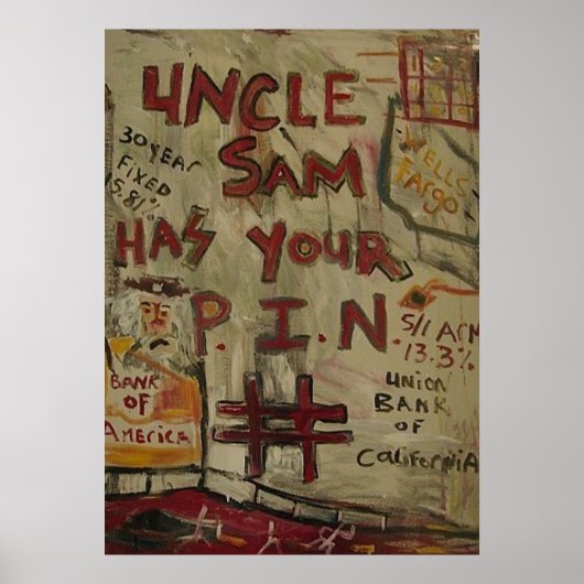 POSTER NUMÉRO DE CODE CONFIDENTIEL ONCLE SAM (Devant)