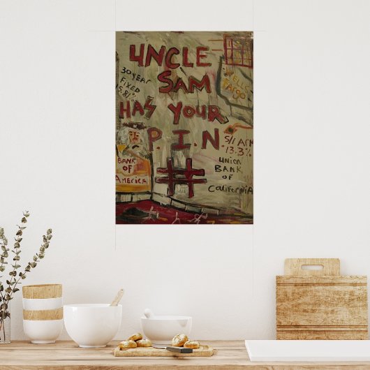 POSTER NUMÉRO DE CODE CONFIDENTIEL ONCLE SAM (Cuisine)