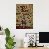 POSTER NUMÉRO DE CODE CONFIDENTIEL ONCLE SAM (Bureau à domicile)