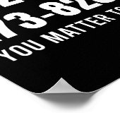 Poster Numéro De Ligne D'Assistance Suicide - Vous M'Impo (Coin)
