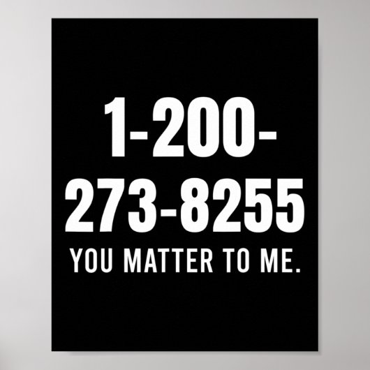 Poster Numéro De Ligne D'Assistance Suicide - Vous M'Impo (Devant)