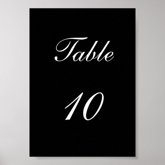 Poster Numéro de table (Devant)