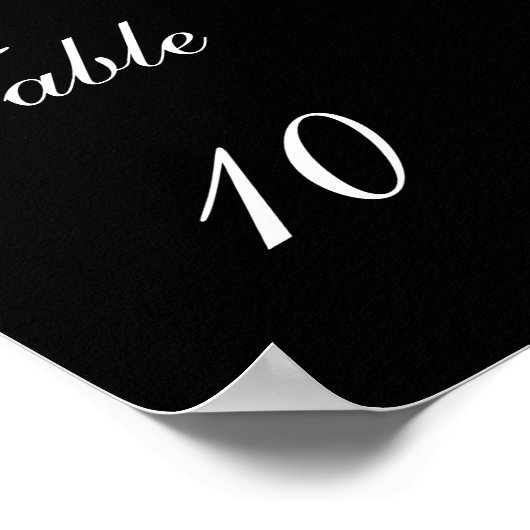 Poster Numéro de table (Coin)