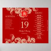 Poster Numéro de table 3 en 1 pour anniversaire de longév (Devant)